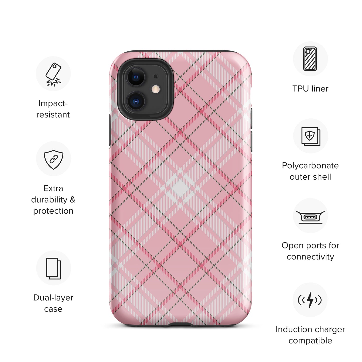 Pink Plaid iPhone® Case