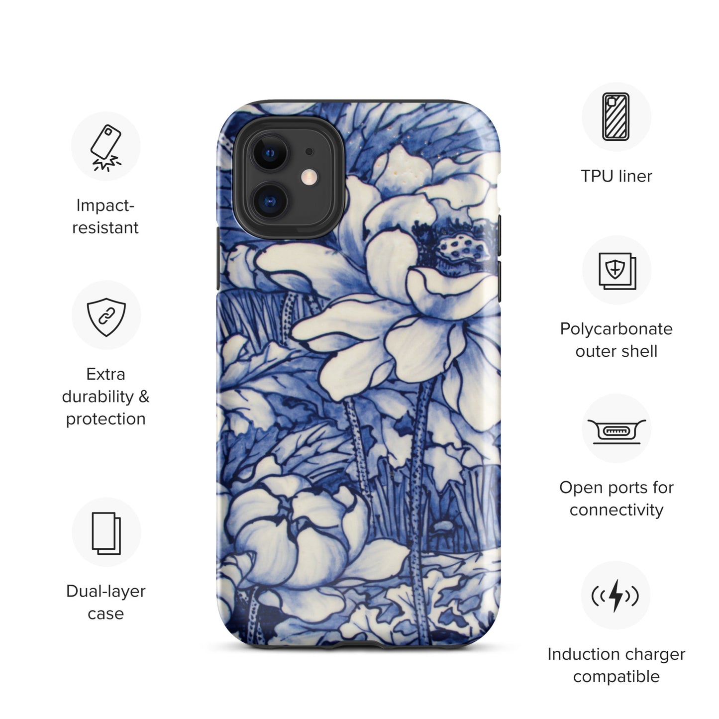 Ceramic Look Floral iPhone® Case